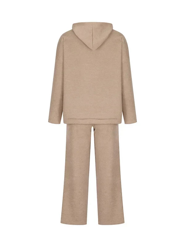 Drune | Luxus Frau Hoodie Gestreiftes Set