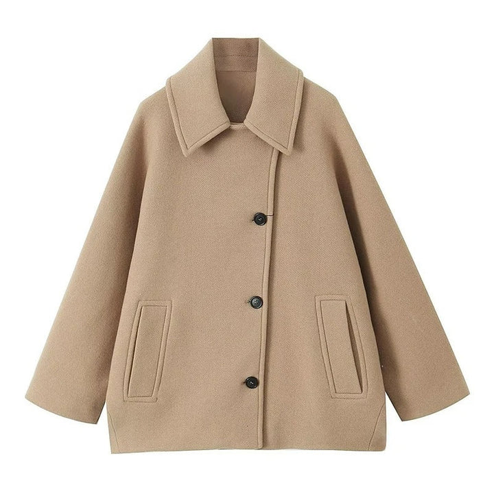 Drune | Elegante Jacke in Übergröße mit Gefaltetem Kragen und Taschen für Damen
