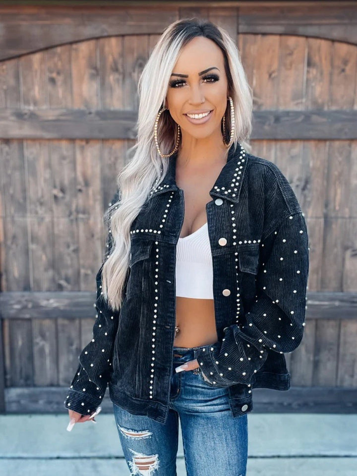 Drune | Cordjacke - Trendy Oversized Fit - Strukturierter Baumwollmix - Statement-Schicht