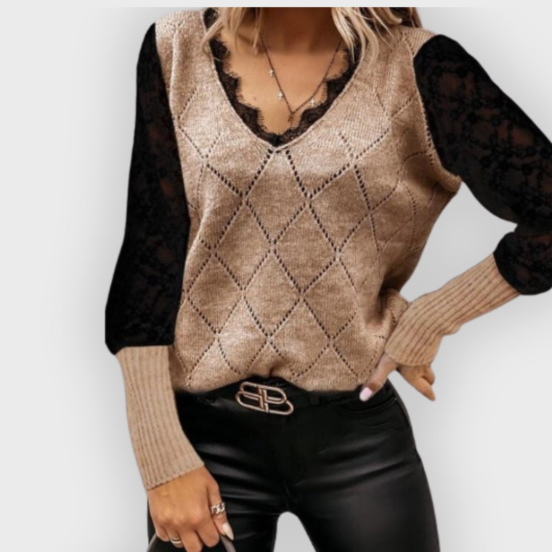 Drune | V-Ausschnitt Sweatshirt Lange Ärmel