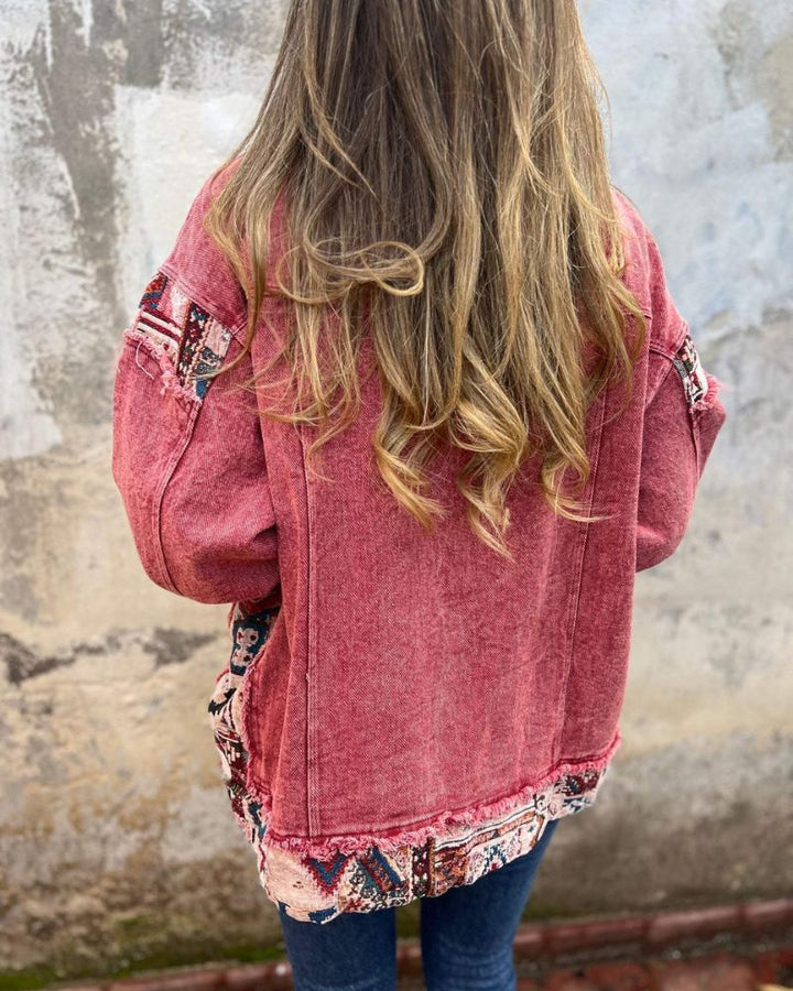 Drune | Denim Patchwork Casual Jacke