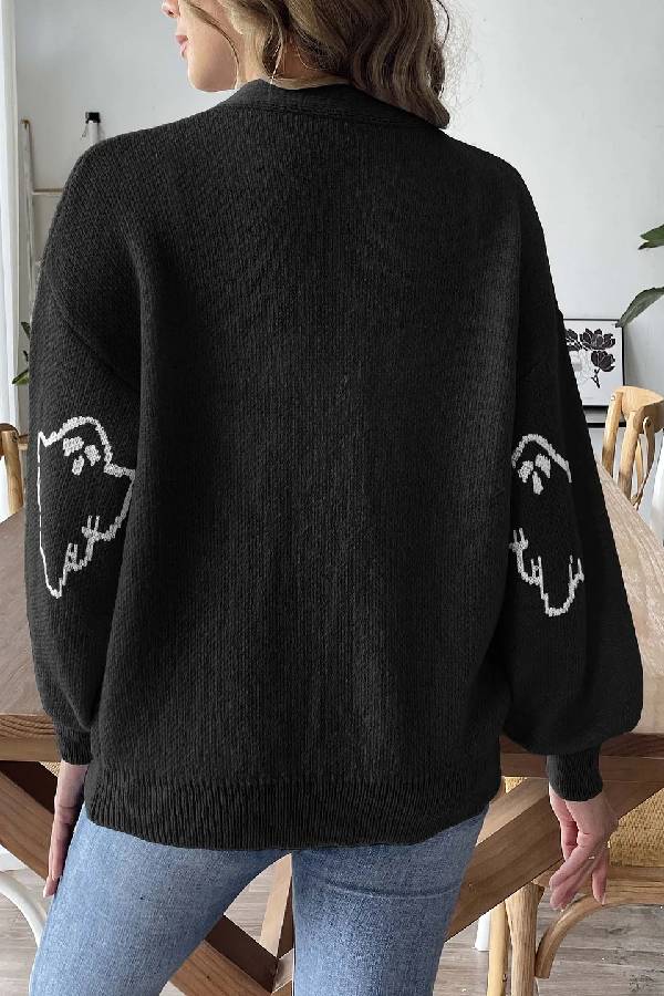 Drune | Lockere lässige Cartoon Jacquard-Jacke