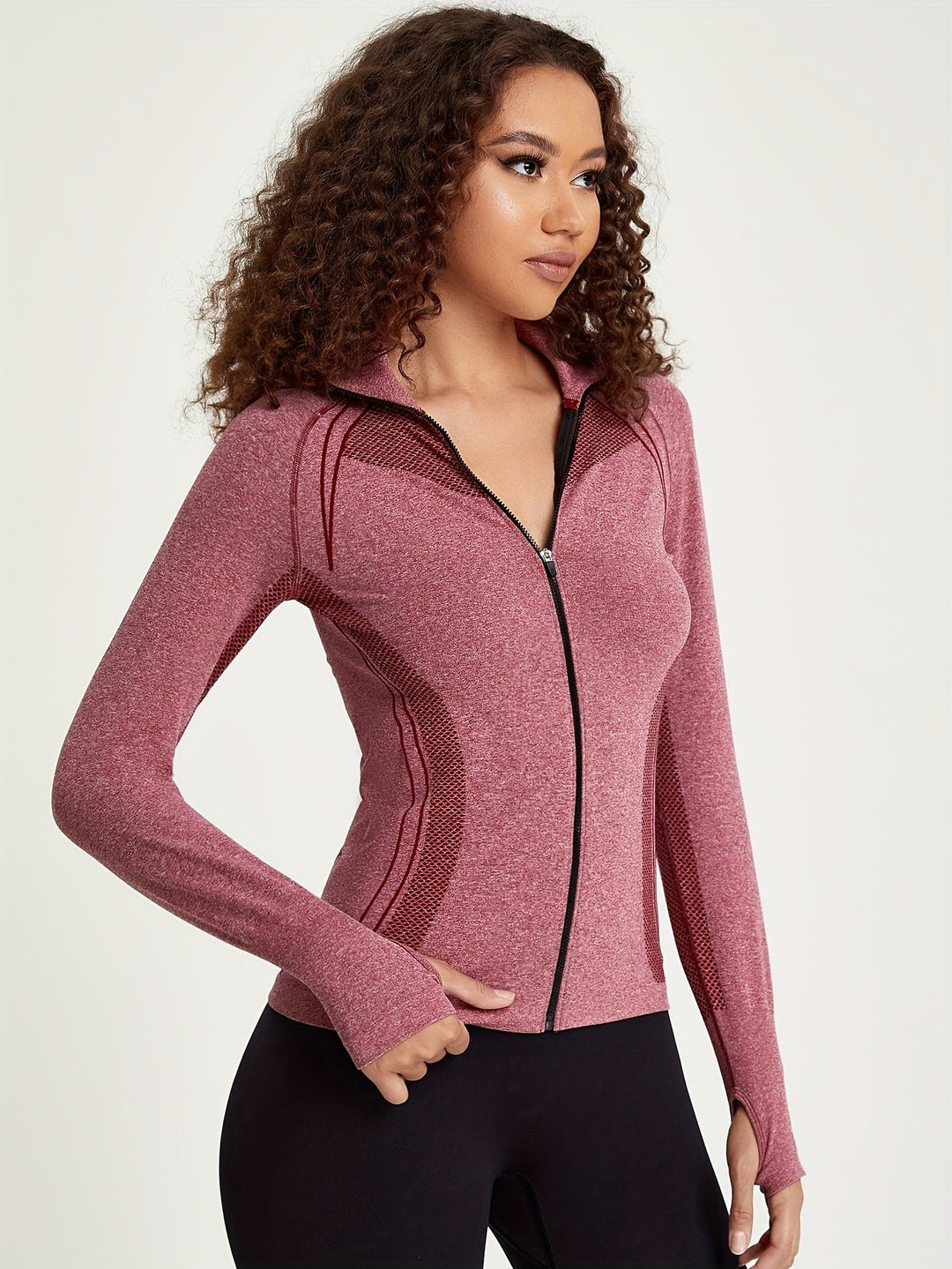 Drune | Sportliche Damen Sweatjacke mit Langen Ärmeln und Streifendekoration