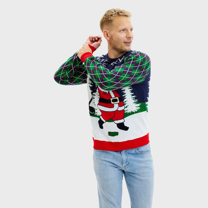 Drune | Ho Ho Hole In One Weihnachts-Pullover - Herren