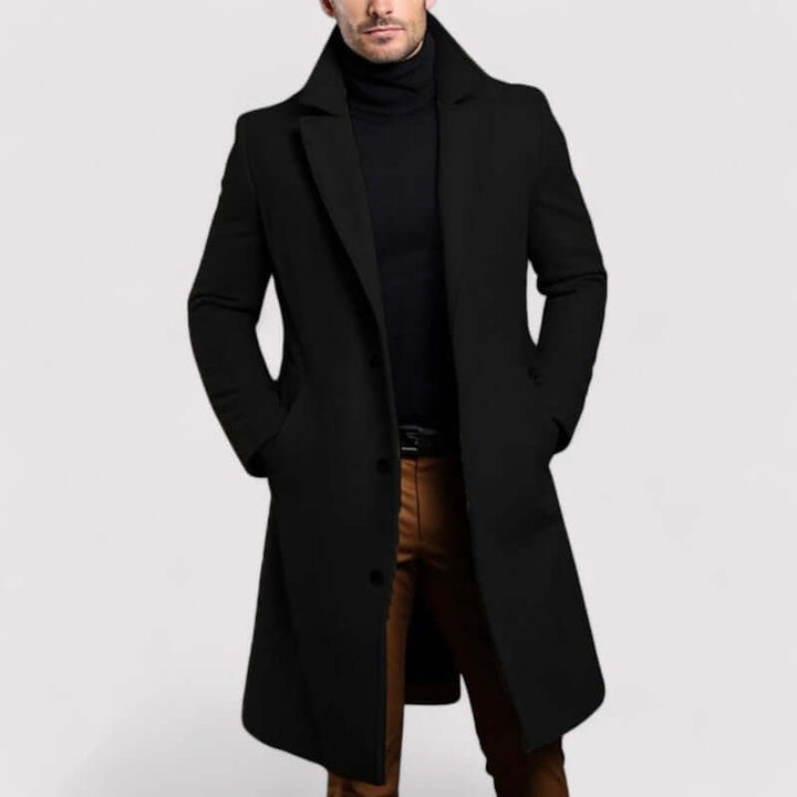 Drune | Herren Langer Winter Wollmantel