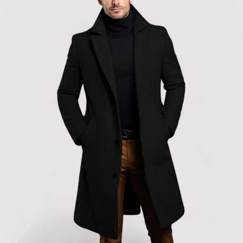 Drune | Herren Langer Winter Wollmantel