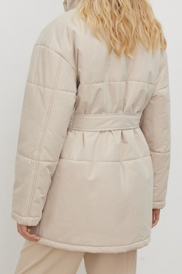Drune | Baumwolle Krawatten Taille Puffer Jacke