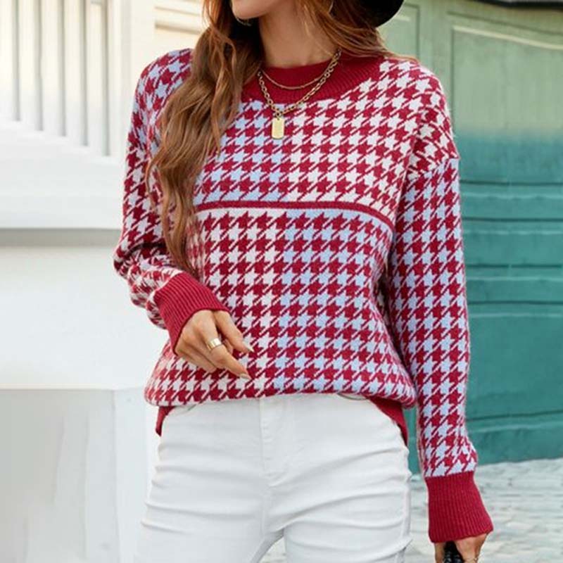 Drune | Geometrischer Strickpullover mit Modernem Muster