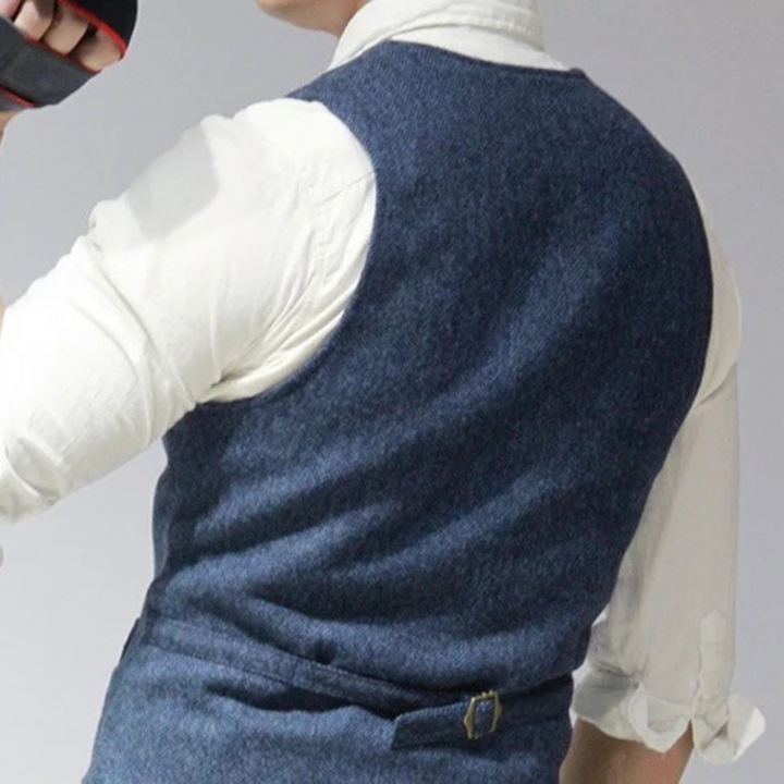 Drune | Stilvolle Herren Weste Im Denim Look