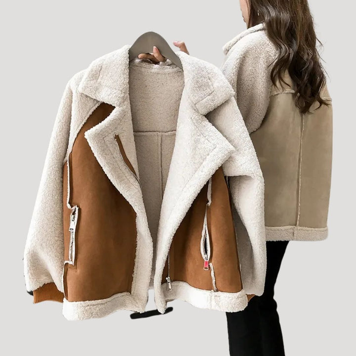 Drune | Damen Teddy warme Winter Reißverschlussjacke