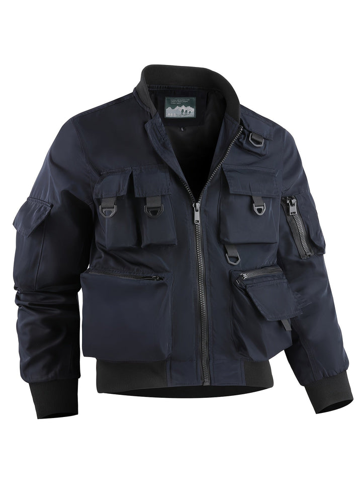 Drune | Bomberjacke Herren - Multifunktionale Outdoor Jacke mit vielen Taschen & Reißverschluss