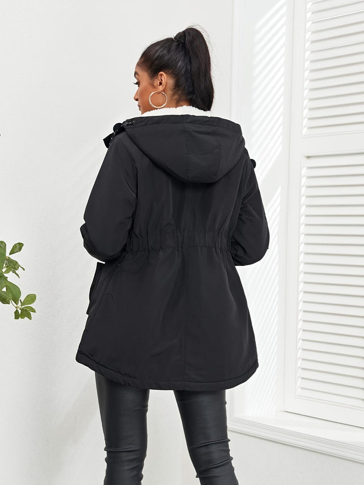 Drune | Fleece-Parka-Winterjacke mit Kapuze für Damen - Perfekt für Outdoor-Aktivitäten