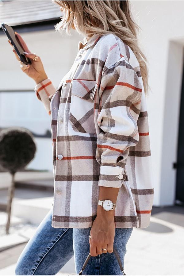 Drune | Feeling Plaid Mit Taschen Entspannte Jacke
