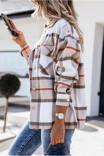 Drune | Feeling Plaid Mit Taschen Entspannte Jacke