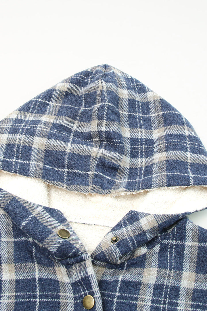 Drune | Gepunktete Jacke mit Kapuze Weiches Plüschfutter Perfekt Für Kalte Tage