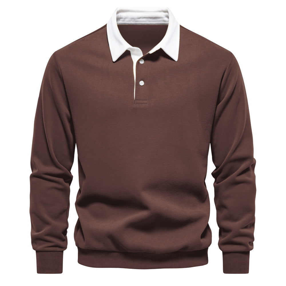 Drune | Elegantes Herren Langarm Polo Shirt Mit Klassischem Kragen