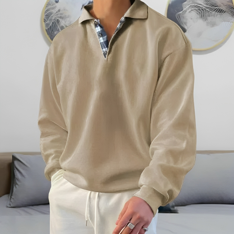 Drune | Lässiger Polo Pullover Sweatshirt