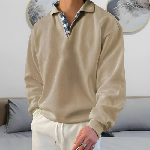 Drune | Lässiger Polo Pullover Sweatshirt