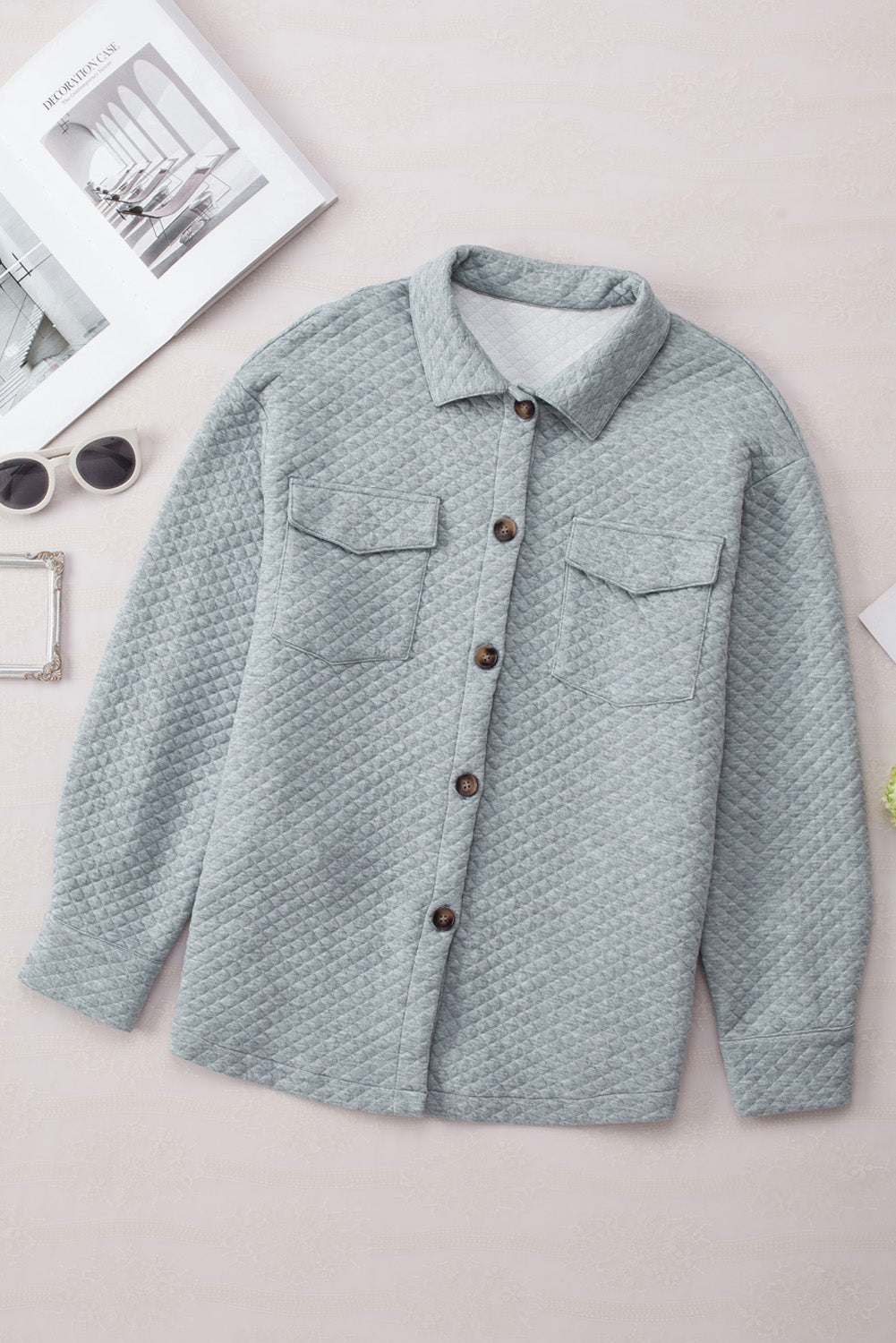 Drune | Leichtgewicht Gesteppte Hemdjacke Polyester Komfort und Stil