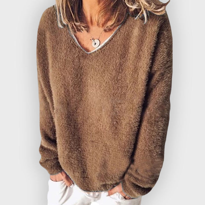 Drune | V-Ausschnitt Sweatshirt Langarm Freizeitstil