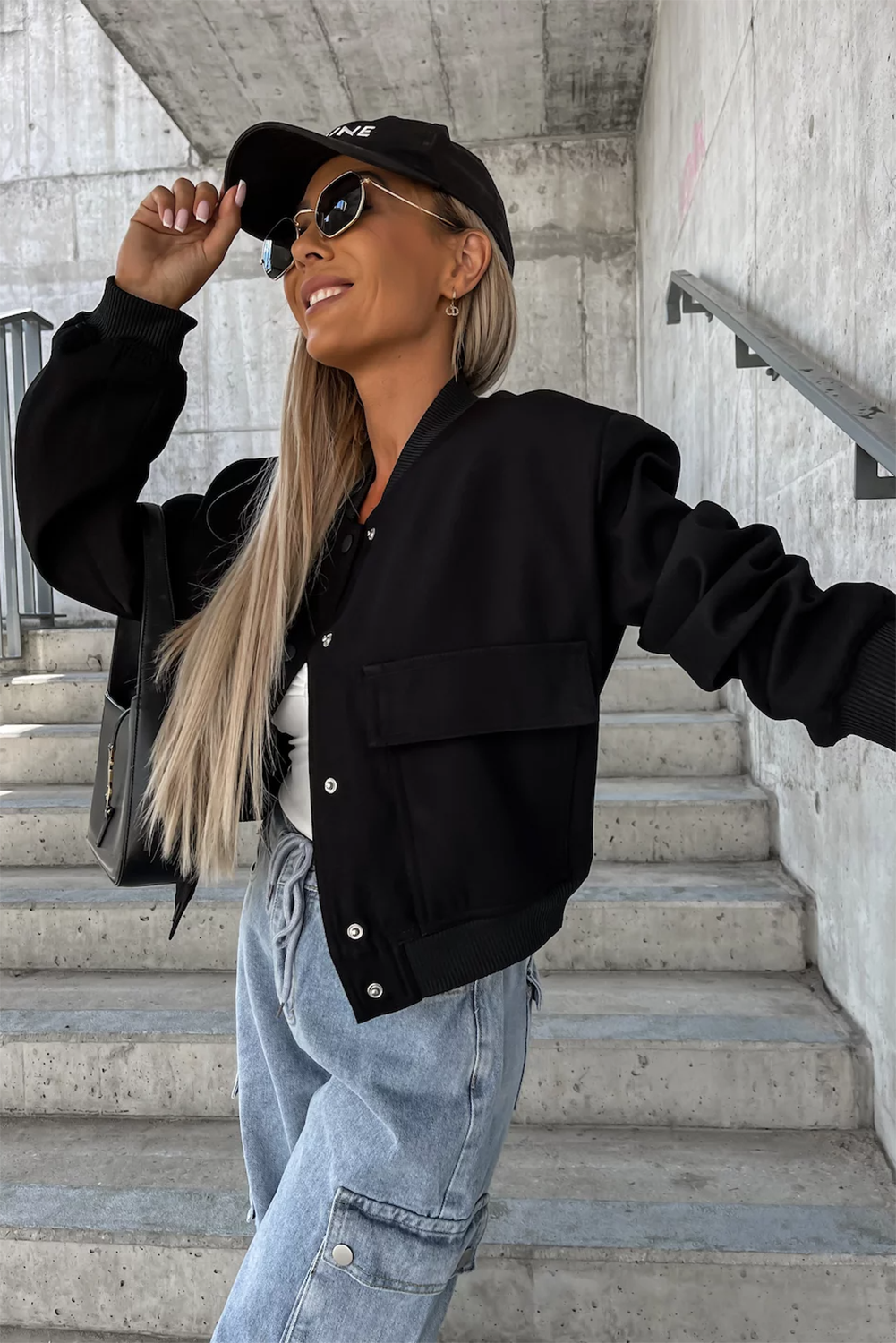 Drune | Bomberjacke mit Taschen Polyester-mischung Klassisch und Zeitlos