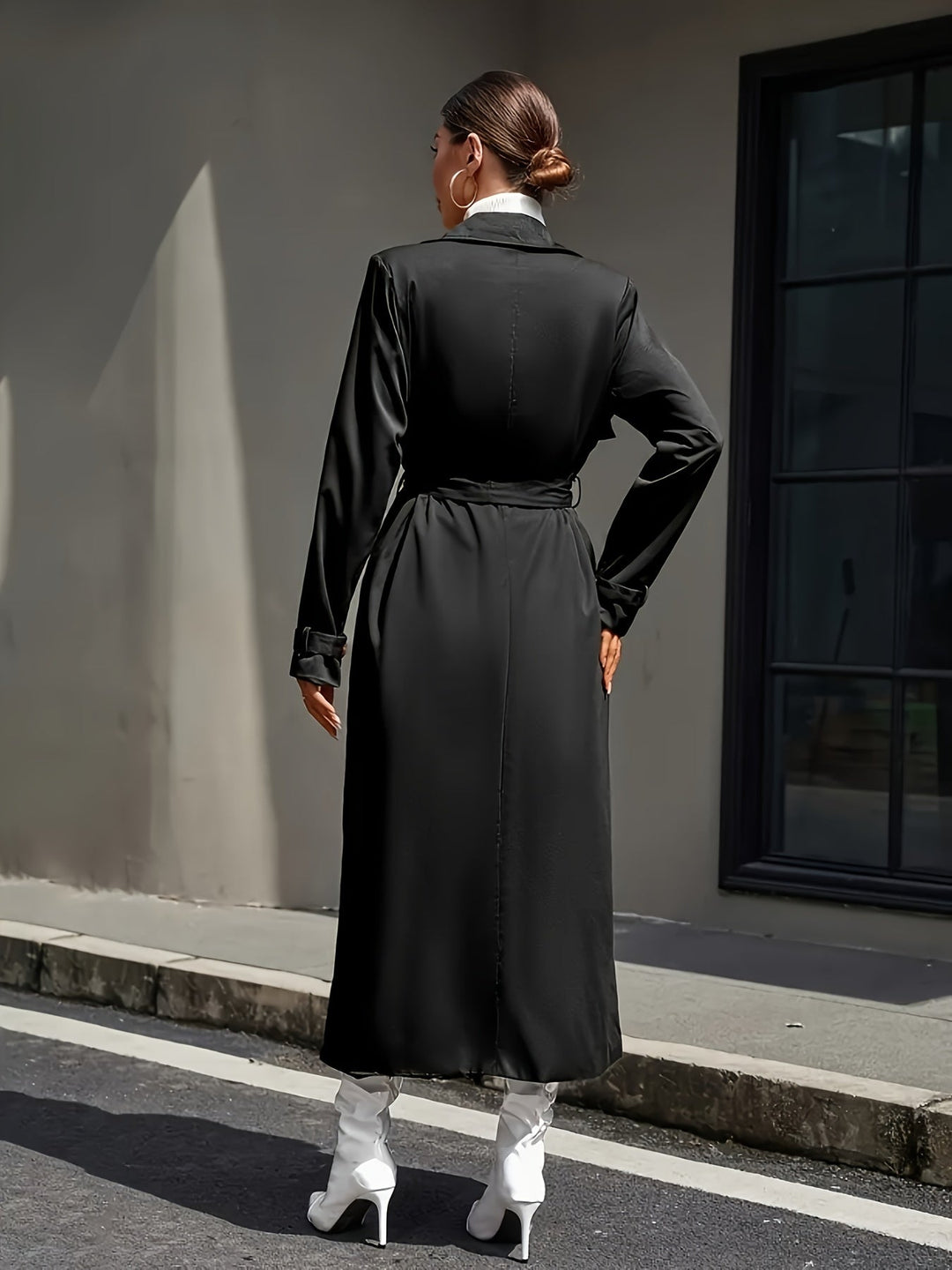 Drune | Trenchcoat mit Knopfdekor für Damen - Perfekt für formelle Anlässe
