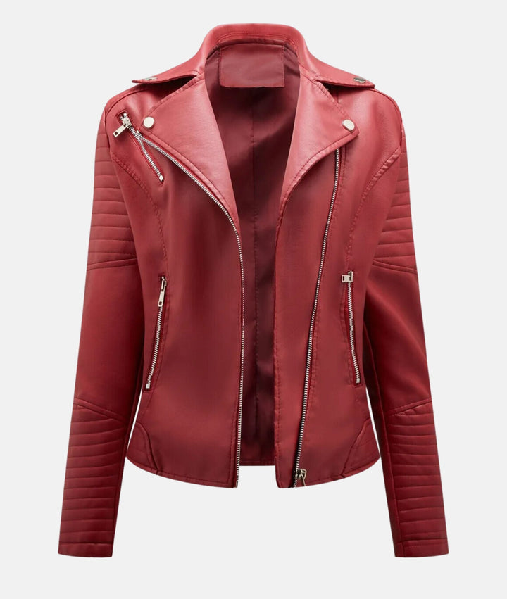 Drune | Stylish women's biker jacket made of faux leather