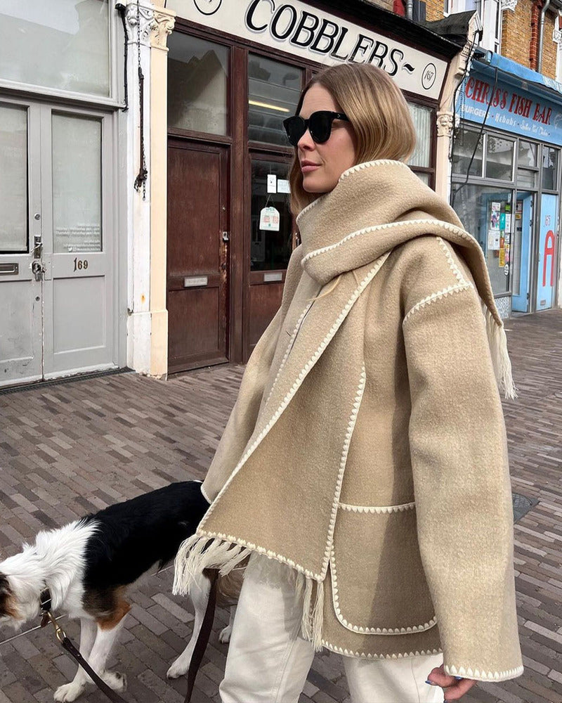 Drune | Hepburn Stil Wollcape Mantel