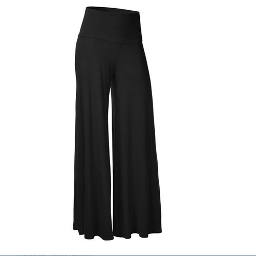 Damen Freizeitliche Palazzo-Hose mit elastischem Bund und weitem Schnitt Drune