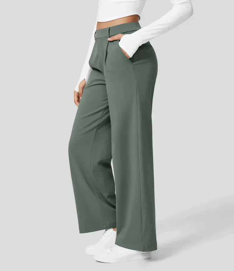Drune | Damenhose mit weitem Bein - High Waist, Business & Casual geeignet