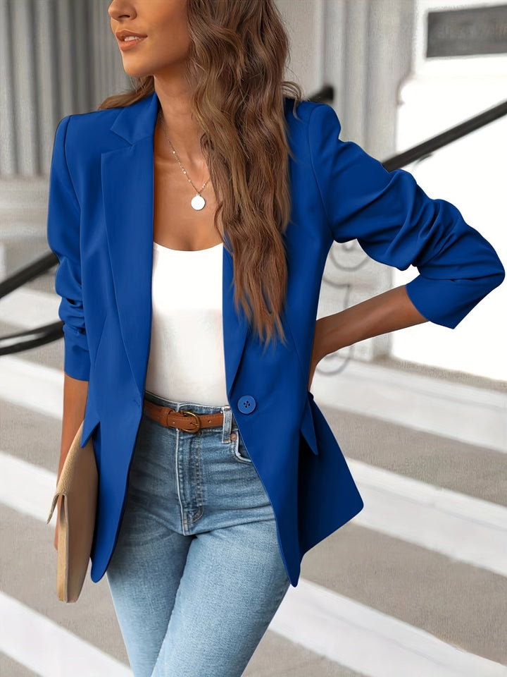 Drune | Stilvolle Herbst Klassische Business Blazer mit Seitentaschen für Frauen