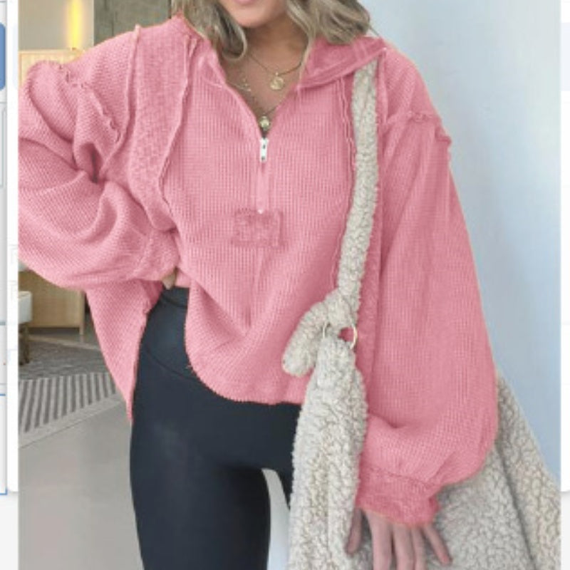 Drune | Damenpullover mit unregelmäßigem Saum für Herbst und Winter