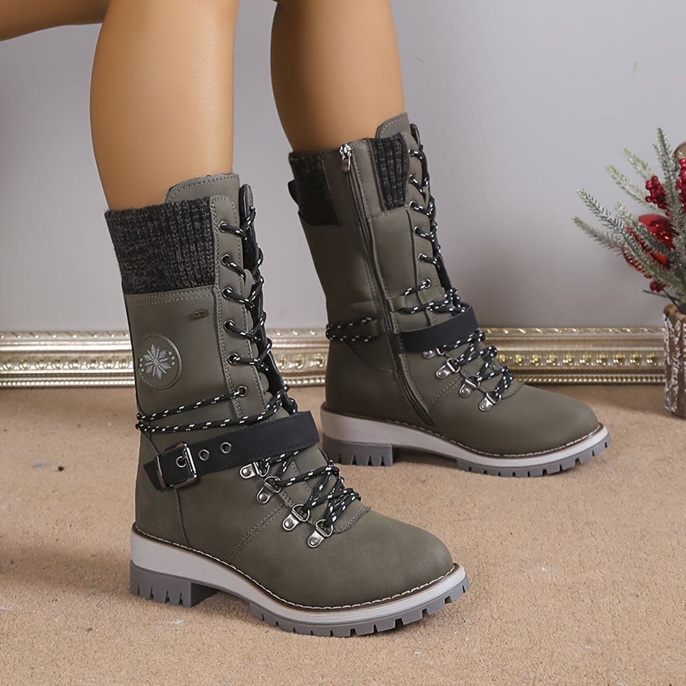 Drune - Elegante Gestrickte Thermo-Stiefel