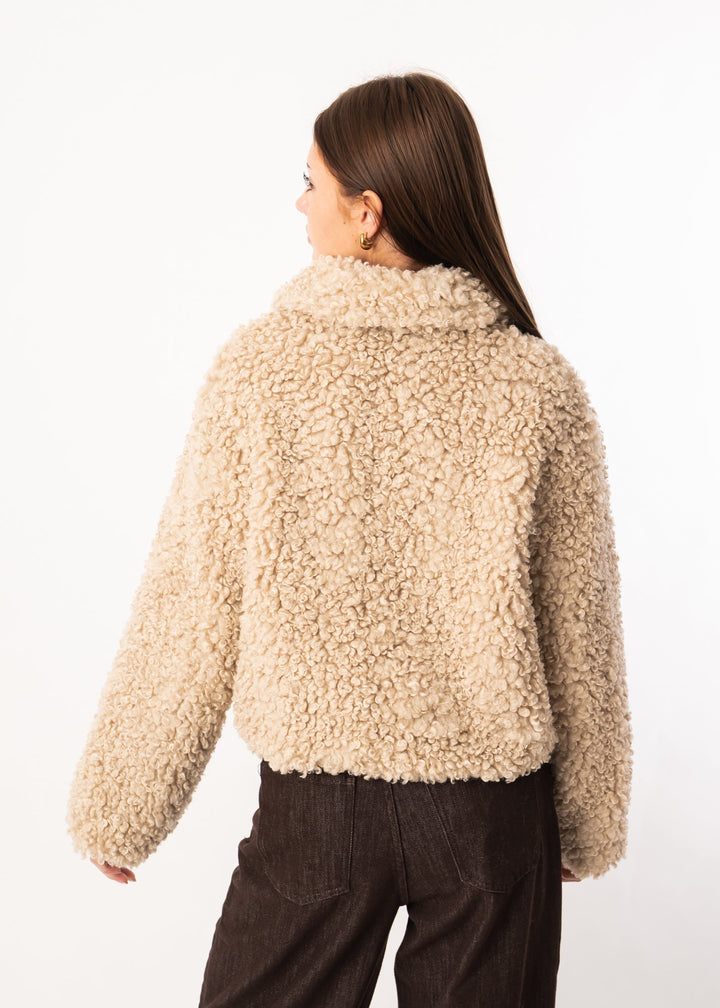 Drune | Loose-fitting sheepskin jacket with curls