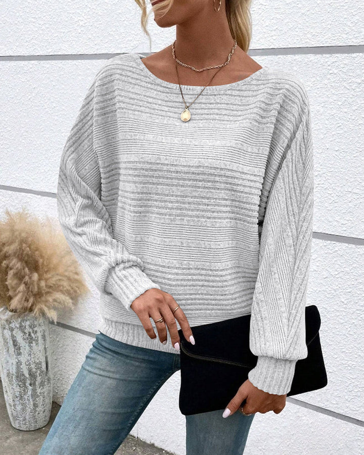Drune | Langarmshirt mit Rundhals und Streifen