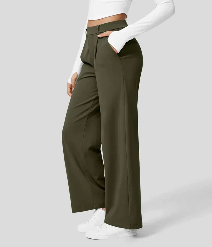 Drune | Damenhose mit weitem Bein - High Waist, Business & Casual geeignet