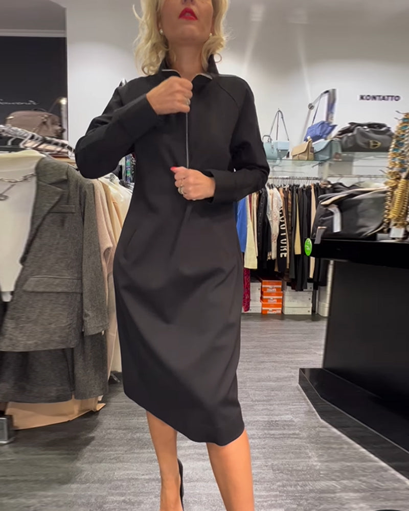 Drune | Kleid mit Stehkragen und Reißverschluss