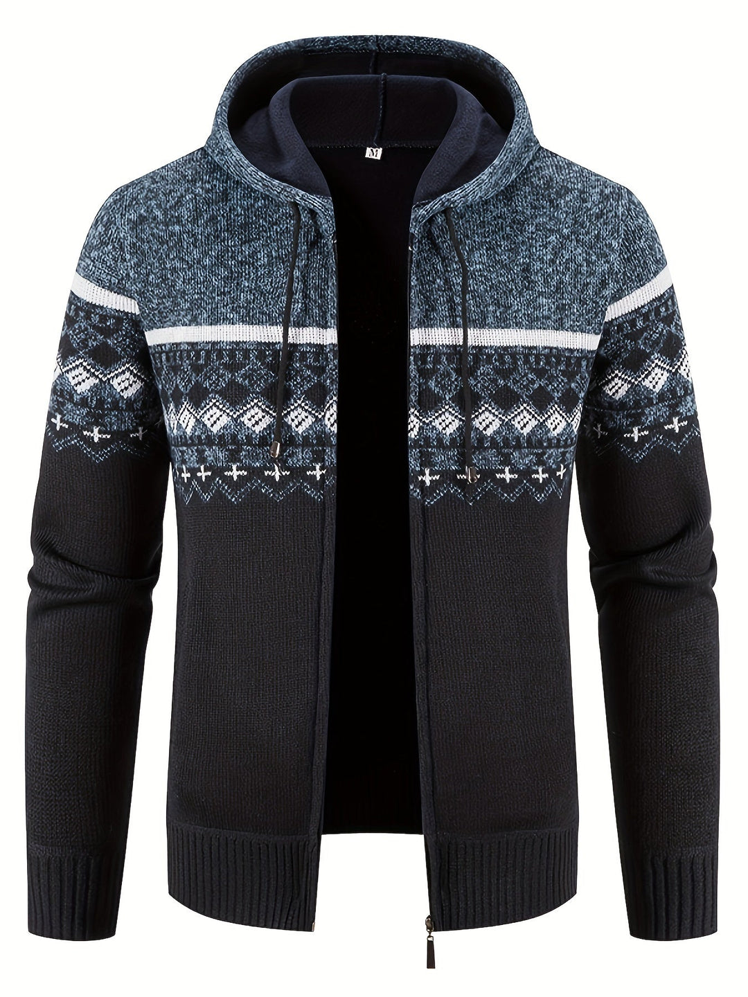 Drune | Gemusterter Hoodie Baumwolle und Polyester Warm und Stilvoll