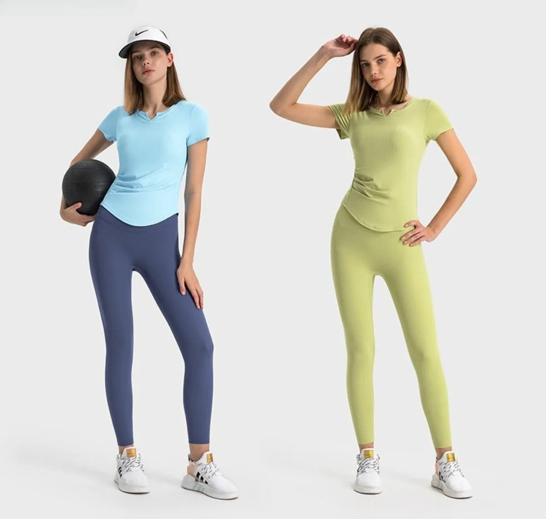 Drune | Weiches hautfreundliches antibakterielles Deodorant Sport Yoga kurze Ärmel