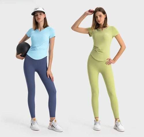Drune | Weiches hautfreundliches antibakterielles Deodorant Sport Yoga kurze Ärmel