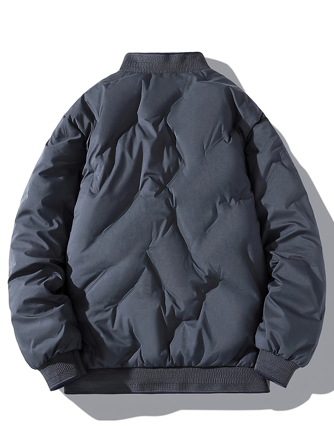 Drune | Baseballkragen Reißverschluss Solides Fleece Mit Taschen Winterjacke Für Herren - Perfekt für Outdoor-Aktivitäten