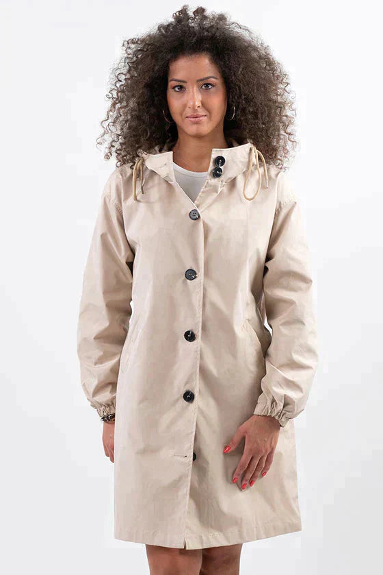 Drune | Damen Wasserabweisende Jacke mit Knopfverschluss