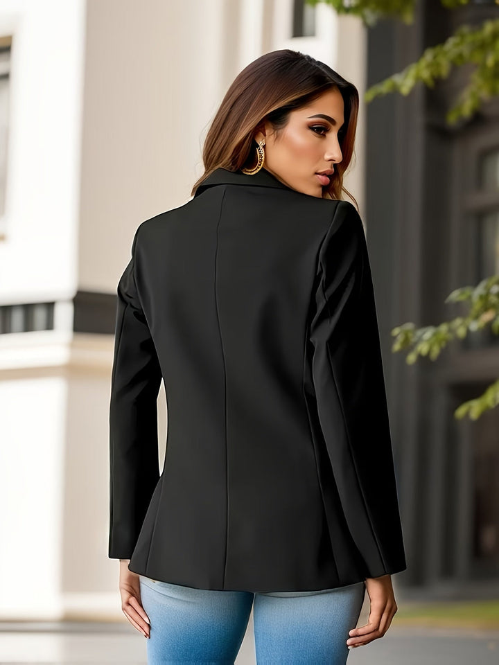 Drune | Stilvolle Herbst Klassische Business Blazer mit Seitentaschen für Frauen