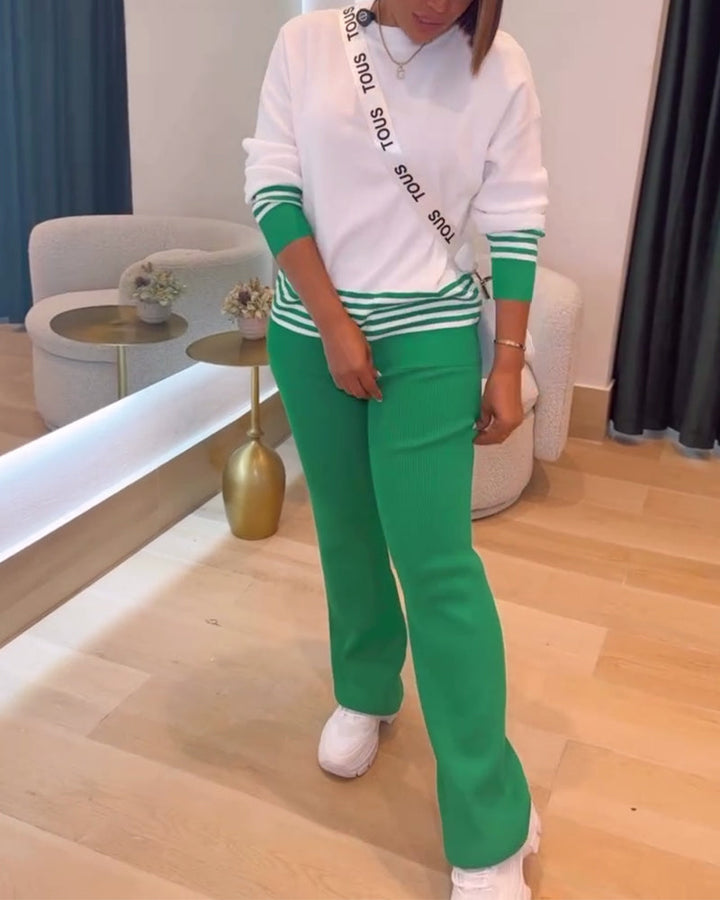 Drune | Kontrast Pullover Hose Satz