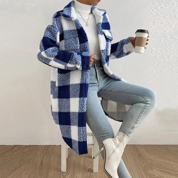 Drune | Kariertes Overshirt Aus Teddyfleece
