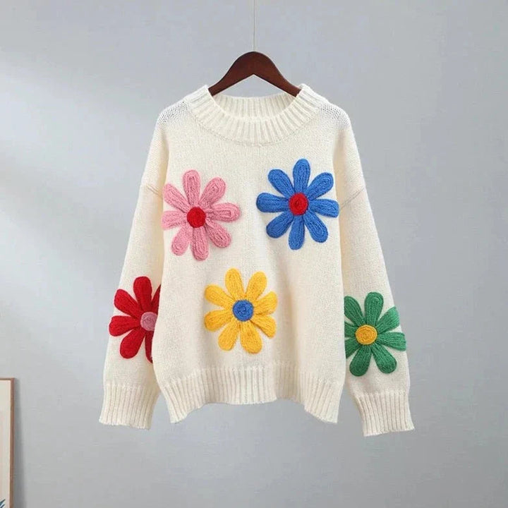 Drune | Elegant floral art sweater for a cozy seasonal style