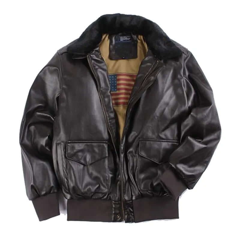 Drune | Herren Lederjacke mit praktischen Taschen
