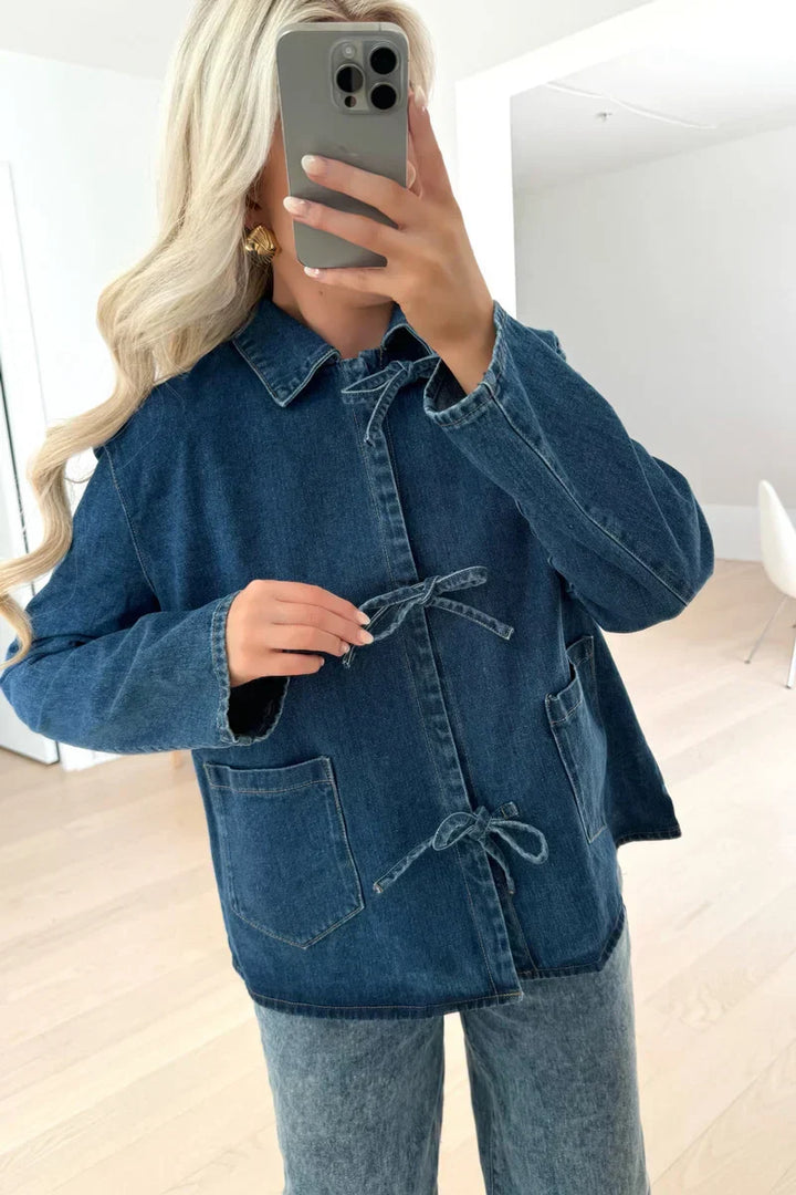 Drune | Set mit Bindebandjacke und Weitjeans Denim Lässig und Trendy