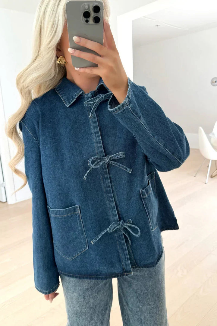 Drune | Set mit Bindebandjacke und Weitjeans Denim Lässig und Trendy