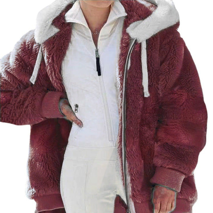 Drune | Winter Kapuzenjacke im Streifen-Design - Modische Freizeitjacke für kalte Tage